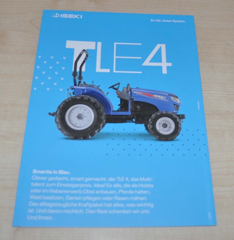 Iseki TLE 4 Tractor Japanese Brochure Prospekt DE