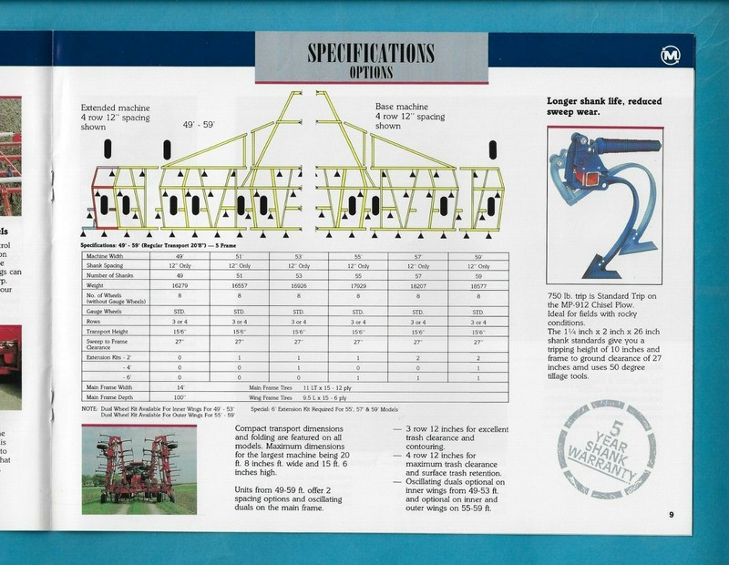 MORRIS 9000/8900 CULTIVATORS MP-912 & MAGNUM 11 CHISEL PLOWS 10 PAGE BROCHURE gallery