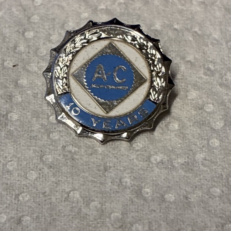 Vintage Sterling Silver Allis Chalmers 10 Year Loyal Service Award Pin Unused