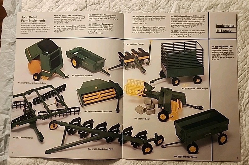 1984 Full Size John Deere Blueprint Replica Ertl Toys Catalog 16 Page gallery