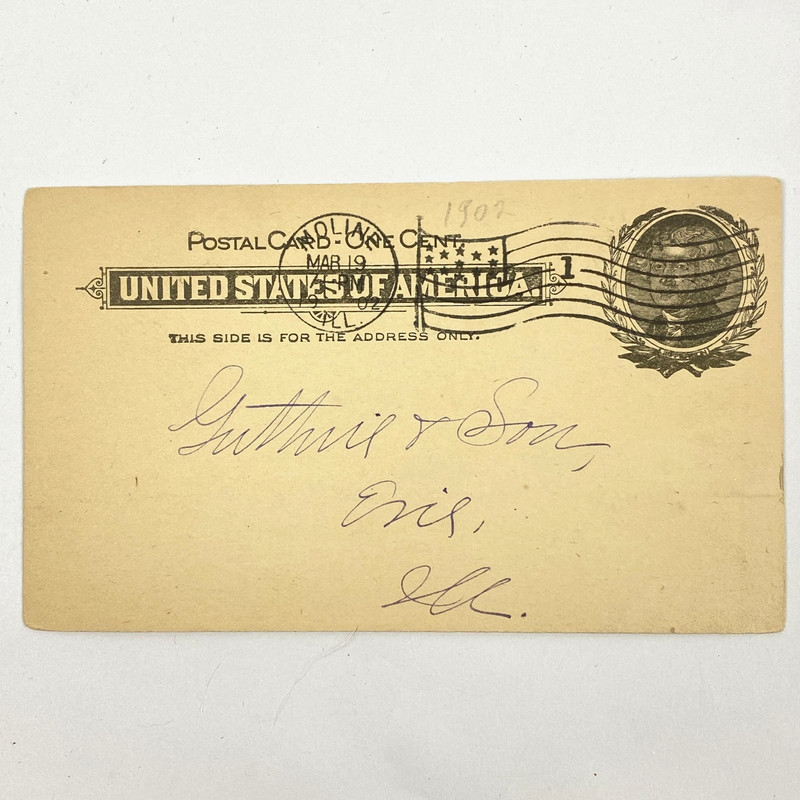 11902 Deere Company Postal Card Moline IL Business Order Card VTG