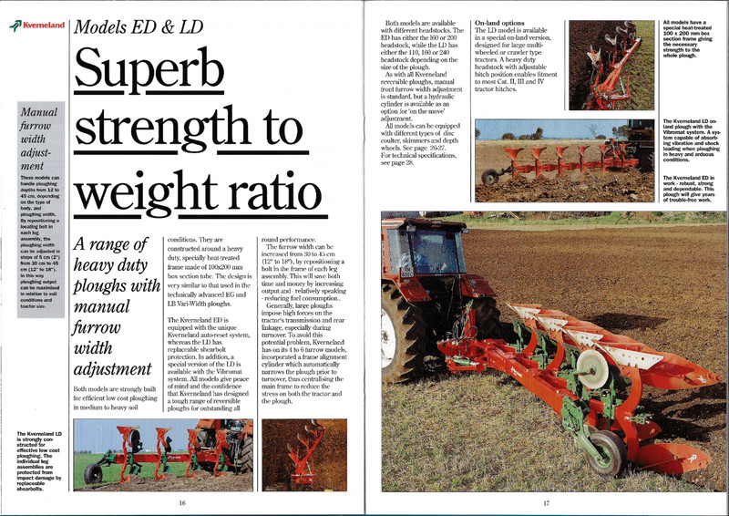KVERNELAND MOUNTED REVERSIBLE PLOUGHS 30 PAGE BROCHURE gallery