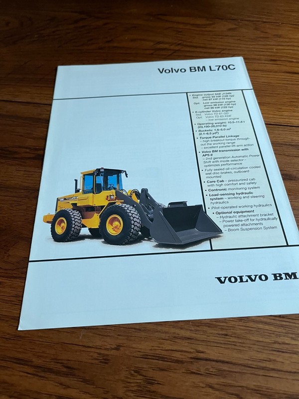 Volvo BM L70C Wheel Loader Brochure FCCA