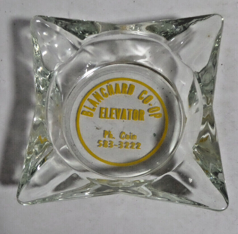 Blanchard (Iowa) CO-OP elevator ashtray advertisement vintage