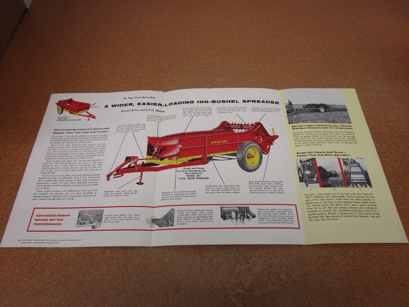New Holland Manure spreader sales brochure 100 bushel 2122-200-221-1257 R gallery