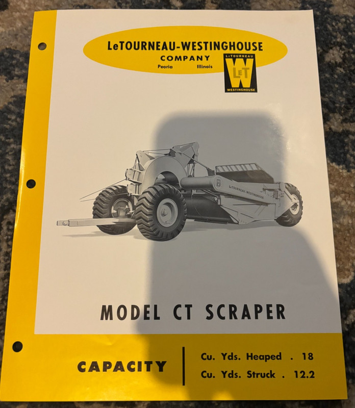 LeTourneau Westinghouse Model CT Scraper Brochure AMIL25