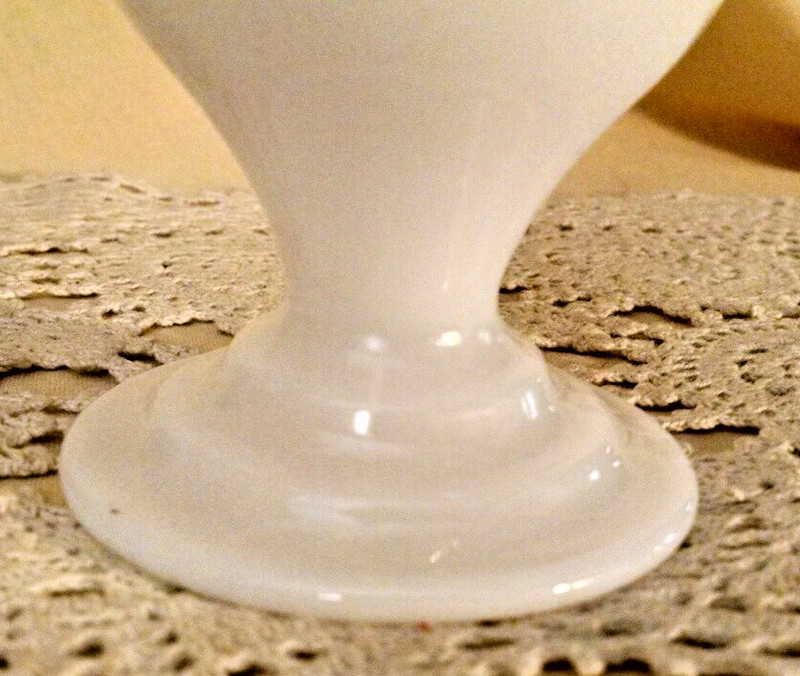 CHEMAGRO MUG WHITE MILK GLASS STEMMED GOBLET SEEN IN PROGRESSIVE FARMER CUP. gallery