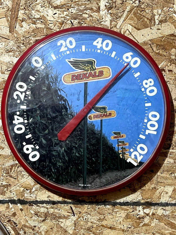VINTAGE FARMER DEKALB SEED THEROMETER 12” MADE IN USA