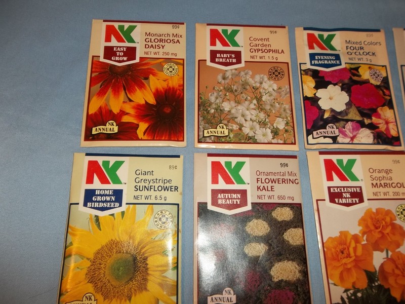 Vtg LOT 20 UNOPENED NORTHRUP KING FLOWER SEED PACKETS ALL DIFFERENT 1987 gallery