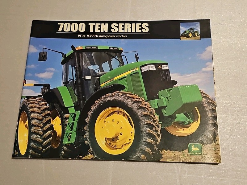 Vintage John Deere 7000 Ten Series Tractor Advertising Sales Brochure