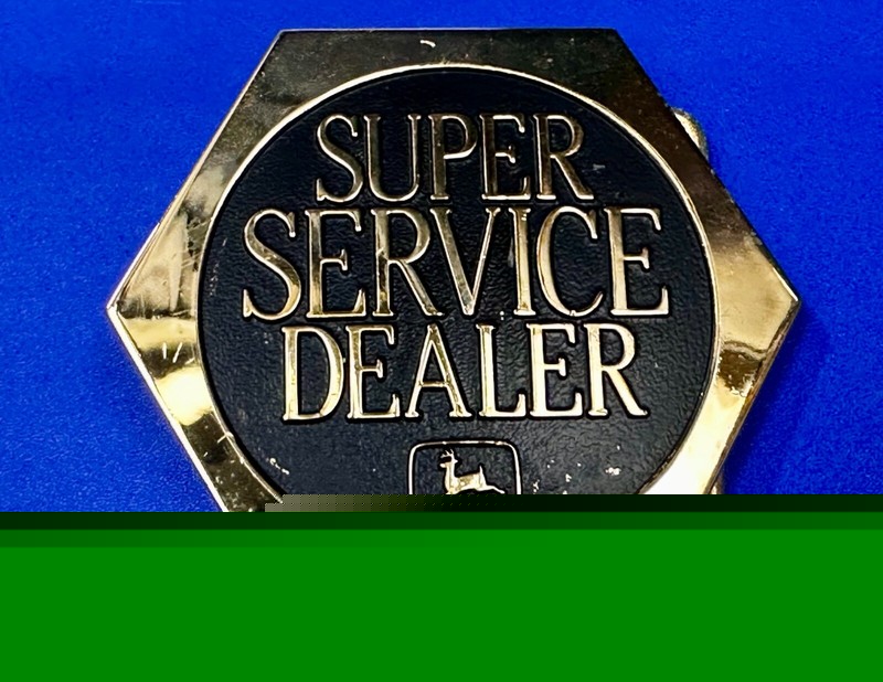 John Deere Tractors Super Service Dealer Award Desk Plate