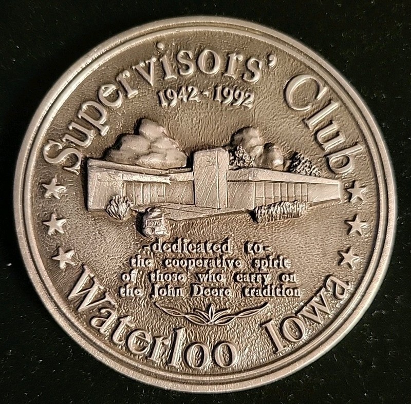 John Deere 50th Anniversary Supervisors Club Medallion Waterloo 1942-1992 gallery