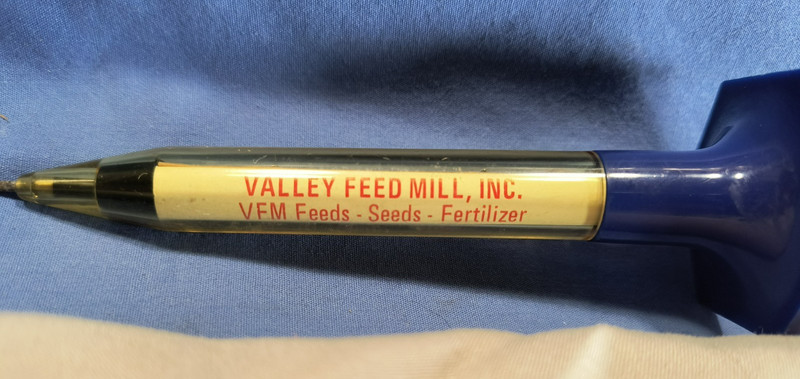 Vintage Paris Texas Valley Feed Mill Advertising Pen Thermometer Stand Up gallery