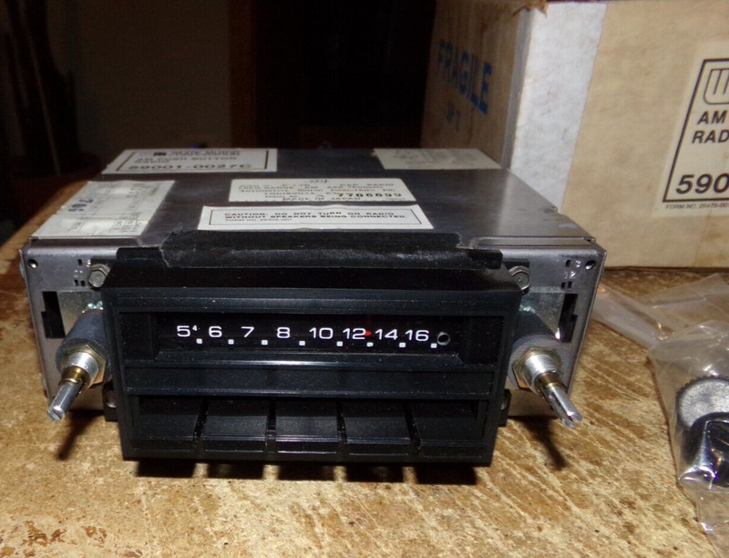 1980 oem white motor corp. AM push button radio in the box new gallery