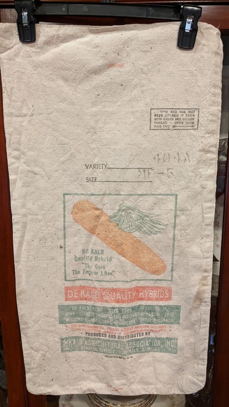 Vintage Dekalb Corn Seed Bag Fresh From an Iowa Farm