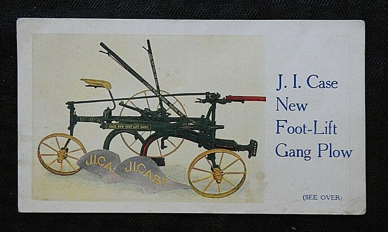 c.1910 GENUINE J I CASE “NEW FOOT LIFT GANG PLOW” SALES FLYER BROCHURE NICE