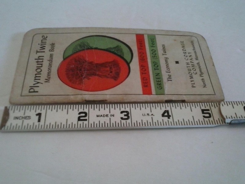 Plymouth Cordage Twine Memorandum Book 1940 41 Calendar Plymouth MASS Vintage gallery