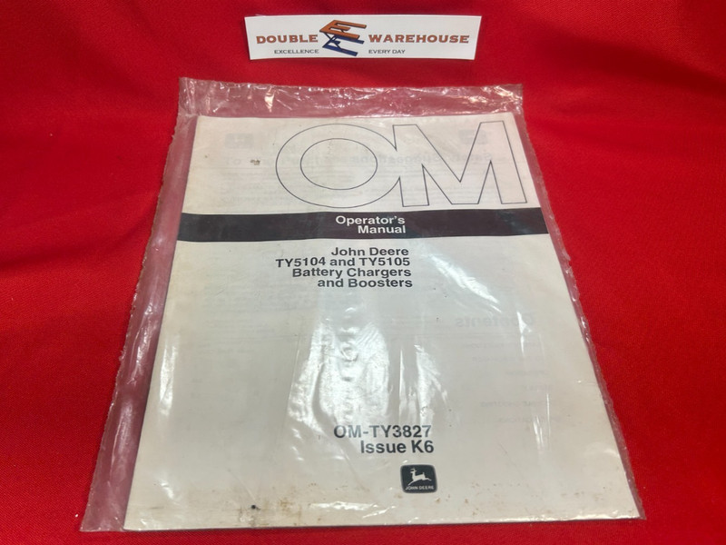 John Deere TY5104 & TY5105 Battery Chrgrs & Boosters Operator’s Manual OM-TY3827