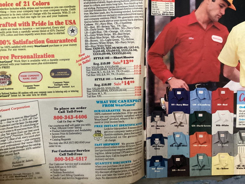 Vintage Rare Original 1989 Wear Guard work clothing catalog Book 71 pages gallery