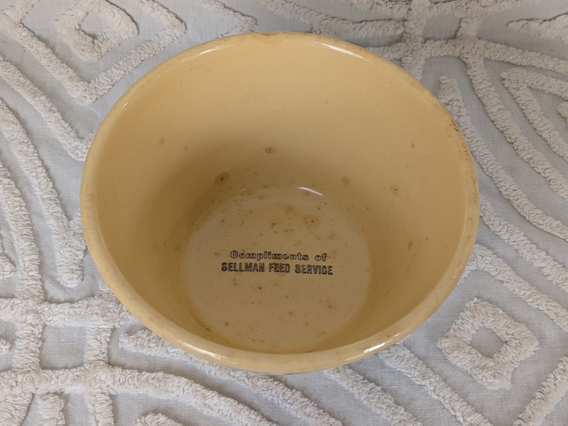 Vintage Watt Apple Bowl Advertising #7 Made in USA - Sellman Feed Service gallery