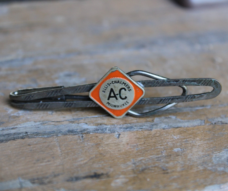 RARE ORIGINAL 1930s era ALLIS CHALMERS A-C MILWAUKEE LOGO Old Tie Clasp gallery