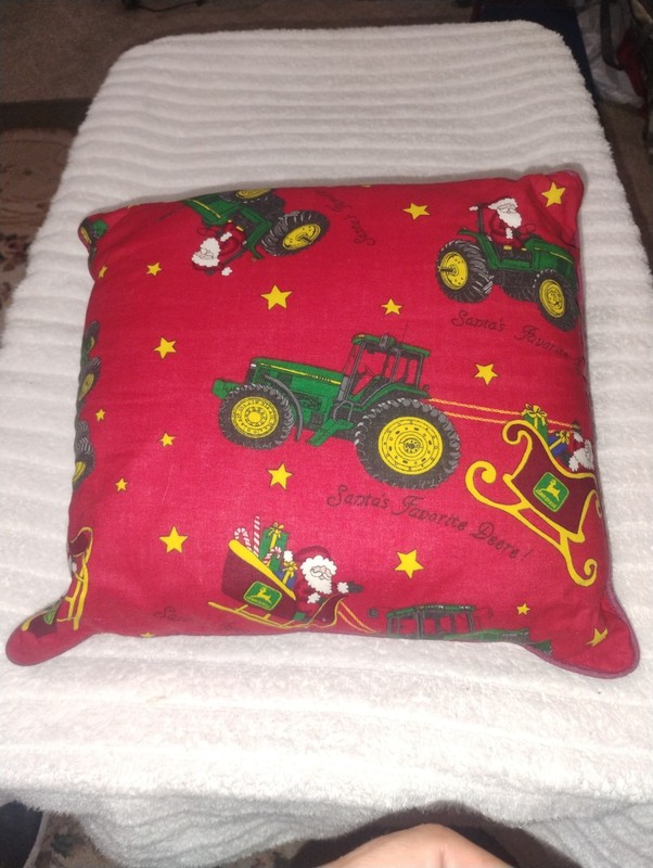 Santas Favorite Deere, John Deere 12 Inch Christmas Pillow