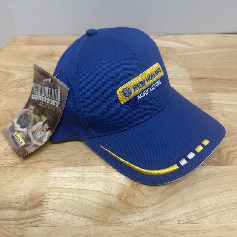 New Holland Agriculture Original Promotional Hat Blue Yellow White gallery