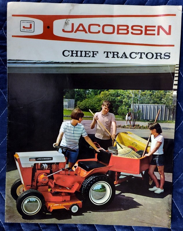 NOS 1967 Jacobsen Chief Tractors Lawn and Garden Brochure Catalogue -8 Pages