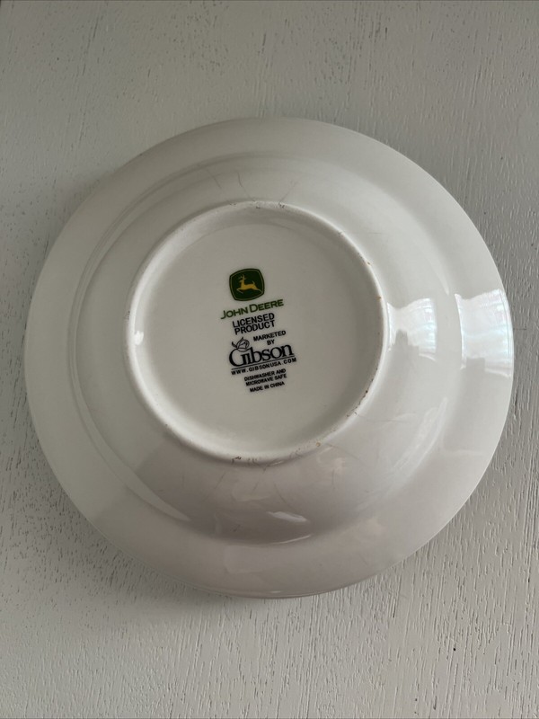 Set Of 4 John Deere Tractor Soup/Salad Bowl by Gibson 9” gallery