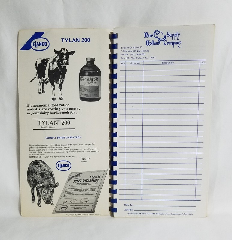 Vintage New Holland Supply Company Want Book Farm Cow Advertising Memo Note Book gallery