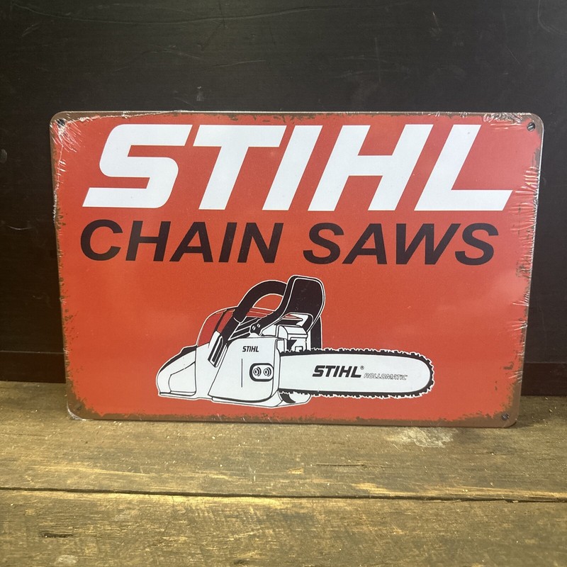 Stihl Chainsaws Repro Small Tin Sign