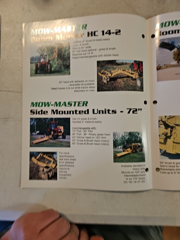 VINTAGE HARVEY Mow-Master Boom Mower HC-19 HC-20 HC-23 Sales Brochure gallery