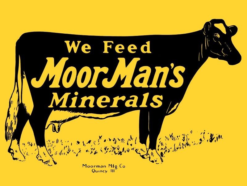 Moor Man’s Minerals – Cow Theme NEW METAL SIGN: 9×12″ Free Shipping