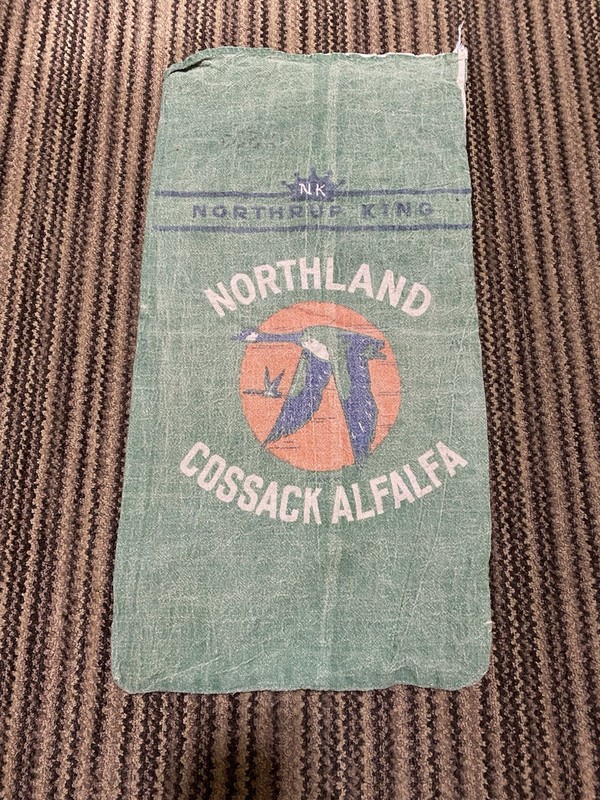 Vintage NK Northland Cossack Alfalfa Cloth Bag Feed Sack Goose Northrup King