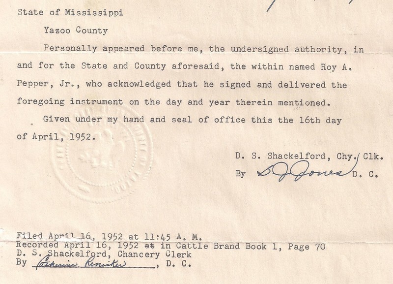 1952 VAUGHAN, MISS. CATTLE BRAND *DIAMOND P* REGISTER LETTER + 19 Old Ear Tags gallery