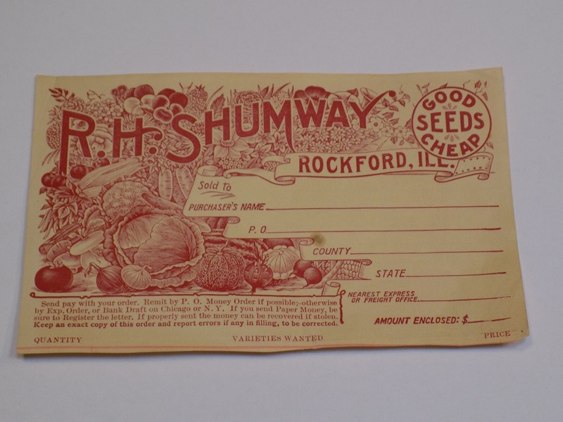 R H Shumway Rockford Illinois Good Seeds Cheap Order Form Advertisement Flowers