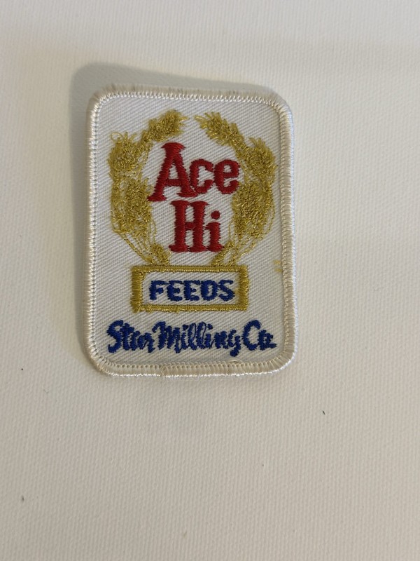 Vintage Ace Hi Feeds Star Milling Co Advertising Embroidered Patch