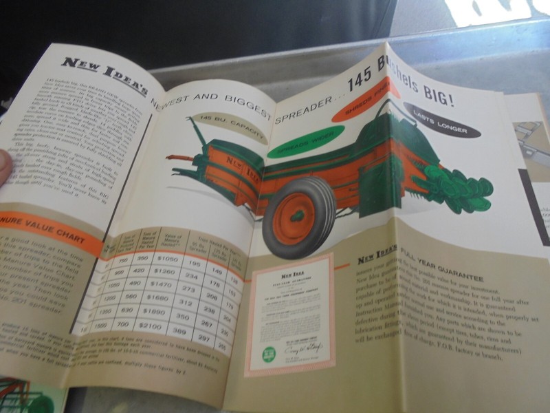 Vintage 1961 New Idea No. 201 PTO Manure Spreader Brochure gallery