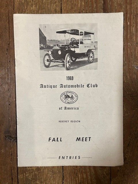 Vintage Original Rare 1969 Antique Automobile Club Fall meet book Hershey PA