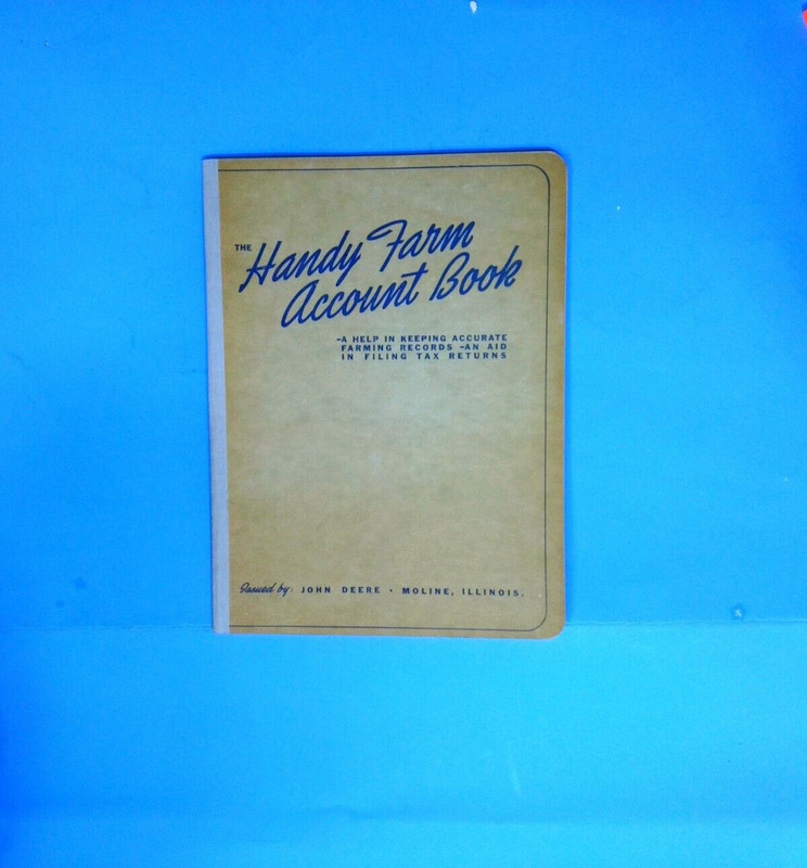 JOHN DEERE FARM ACCOUNT BOOK HANDY 1942 1943 MOLINE ILLINOIS ORIGINAL
