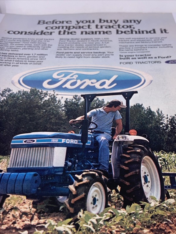Ford Tractor Vintage Print Ad 1986 8”X11” Small Agriculture Farm Tractor VGC EP8 gallery