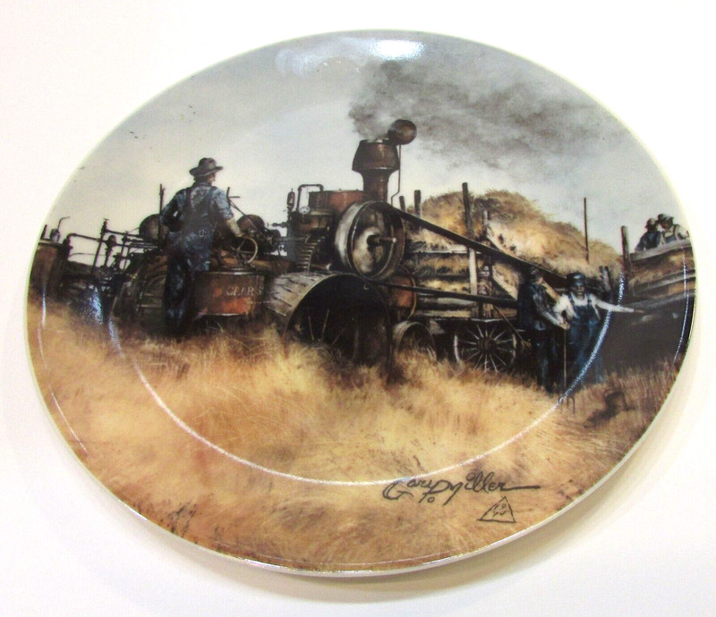 Vintage 1975 Dakota Harvest Heroes 8″ Collector Plate ND Automobile Club 131