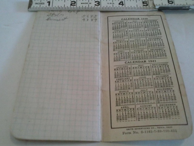 Plymouth Cordage Twine Memorandum Book 1940 41 Calendar Plymouth MASS Vintage gallery