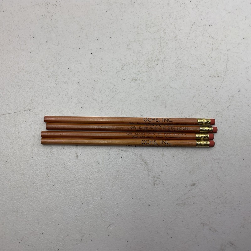 Vintage 4 Ochs Inc Otis KS Allis-Chalmers Dealership Advertising Pencils