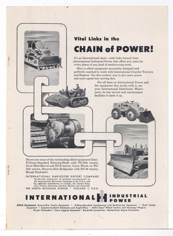 1953 IH International Industrial Tractors - Links in the Chain of Power