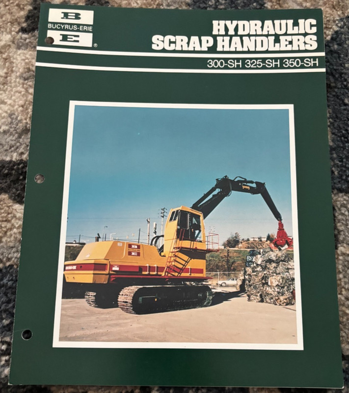Bucyrus Erie 300-SH 325-SH 350-SH Scrap Hand Hydraulic Excavator Brochure AMIL25
