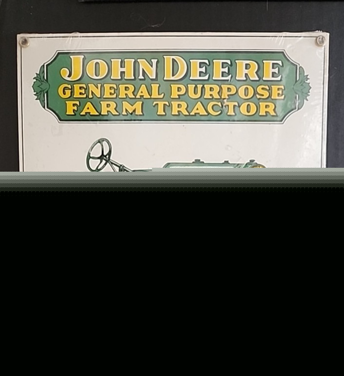 John Deere Farm Tractor Sign Porcelain Metal Ande Rooney 1995 10 X 10 New Sealed