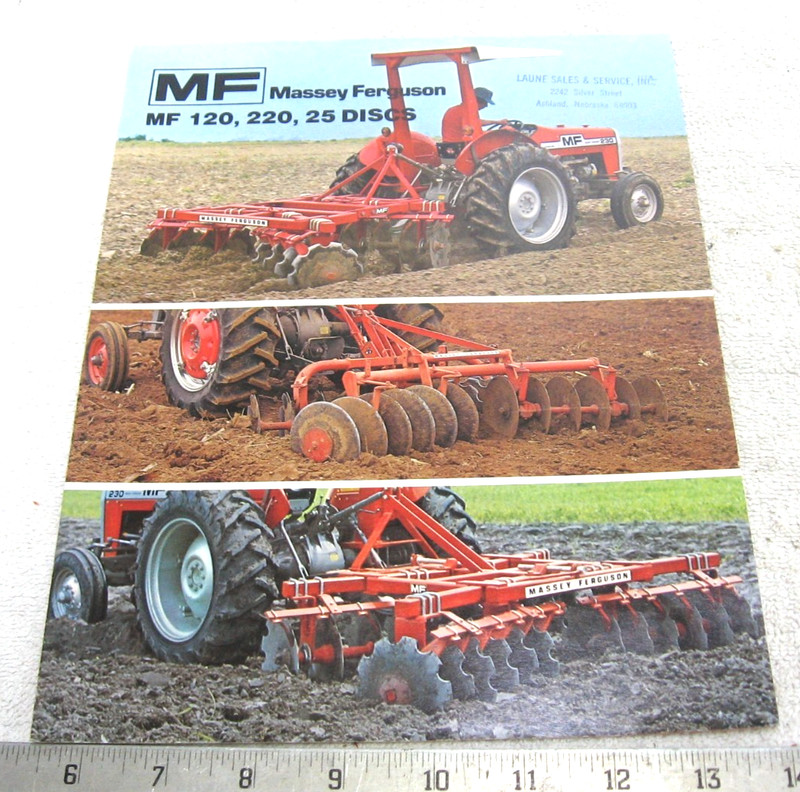 VINTAGE 1976 MASSEY FERGUSON TRACTOR DISK 120 220 25 MODELS BROCHURE