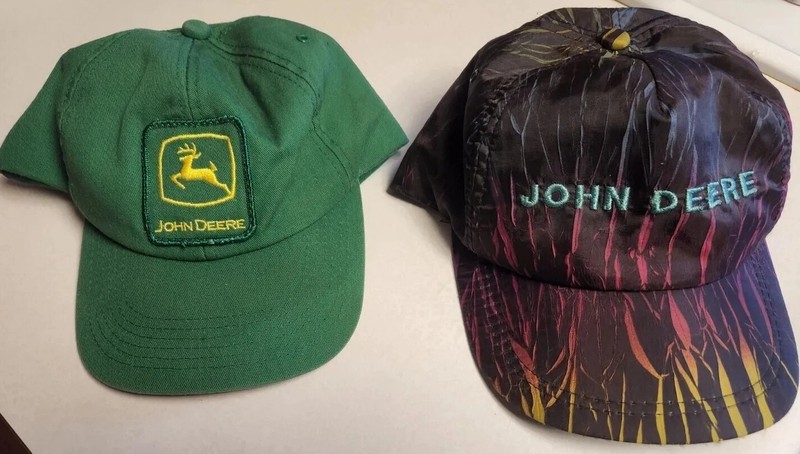 Youth Boys Teens John Deere Snapback Hats Caps Tie Dye Adjustable Fit Lot Of 2
