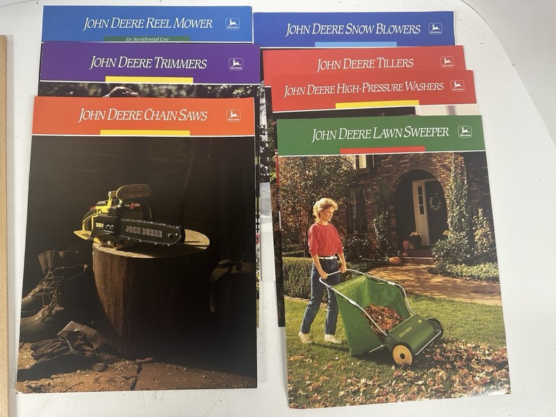 John Deere Chainsaws , Trimmers, Snow Blowers & 4 Other Sales Brochures Lot Of 7